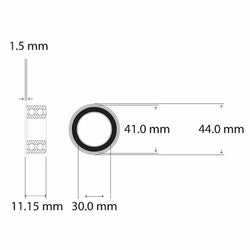 Wheels Manufacturing BB86 to 30MM ABEC-3 Sealed Bearing MPN: BB86-30MM UPC: 811079021830 Cartridge Bearing ABEC-3