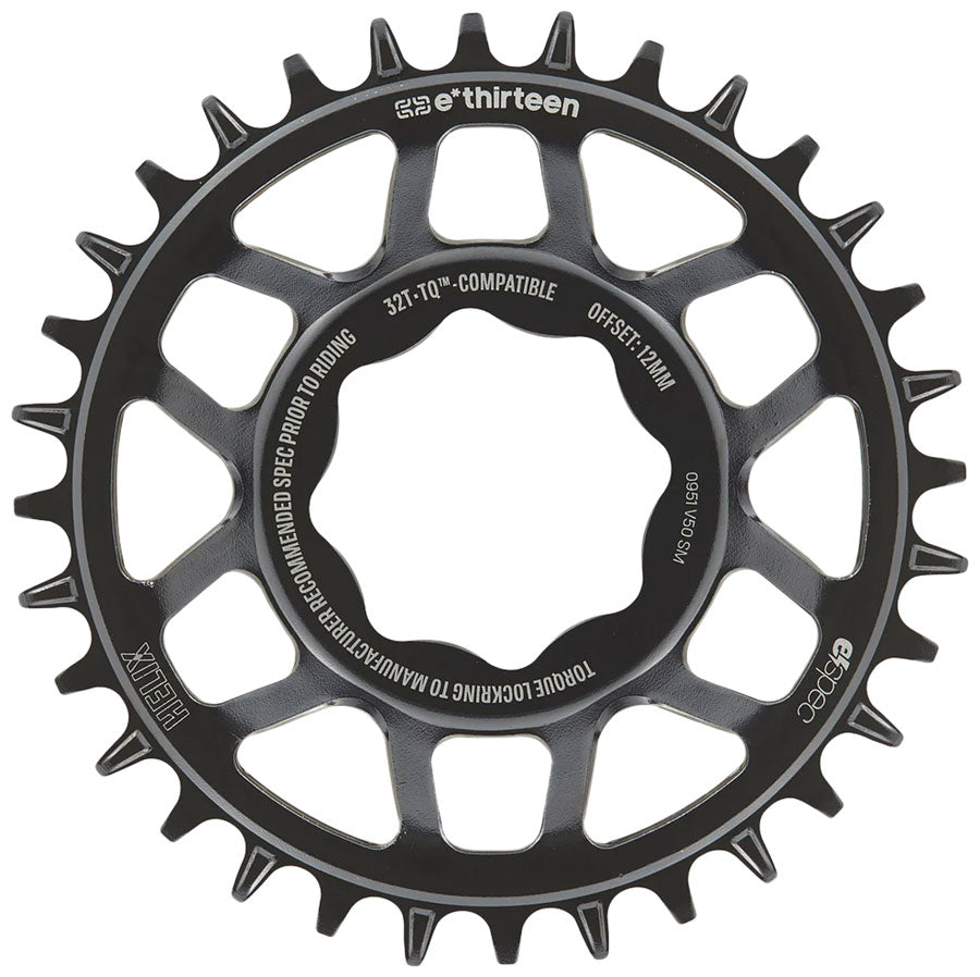 e*thirteen Helix Core e*spec  Chainring, 32T, TQ HPR50 Direct Mount, 55mm Chainline, 12mm Offset, Shimano/Sram 11/12s MPN: CR5HSA-100 eBike Chainrings and Sprockets Helix E*Spec Direct Mount Chainring