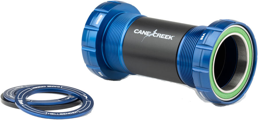 Cane Creek Hellbender 70 Bottom Bracket - English, For 30mm Spindles, Blue