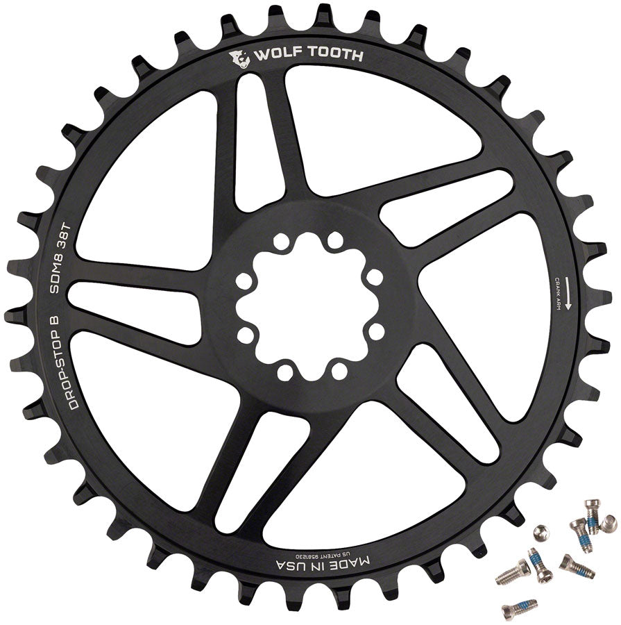 Wolf Tooth Direct Mount Chainring - 38t, SRAM Direct Mount, Drop