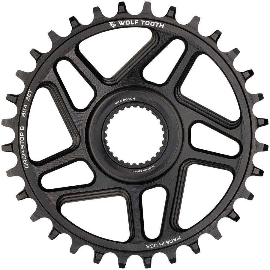 Wolf Tooth Bosch Gen 4 Direct Mount Chainring - Drop-Stop B, 32T, Black MPN: BG4-32-B UPC: 810006808520 eBike Chainrings and Sprockets Bosch Gen 4 Direct Mount Ebike Chainring