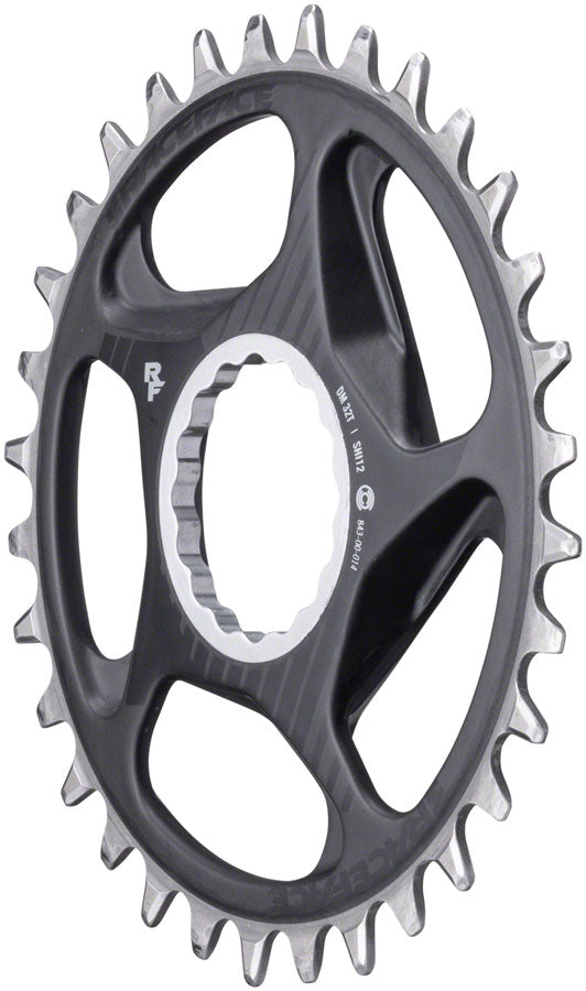 RaceFace ERA Direct Mount Chainring - 34t, DM CINCH, For Shimano 12-Speed HG+ Compatible Chain, Black