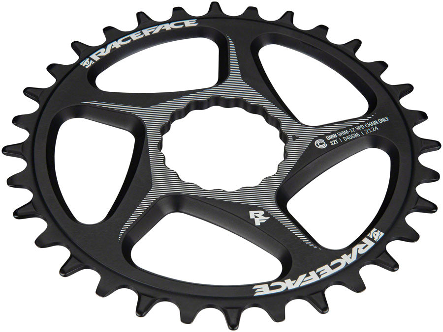 RaceFace Direct Mount Wide Chainring - 32t, DM CINCH, For Shimano 12-Speed HG+ Compatible Chain, Black MPN: RR22DMW32TSHI12BLK UPC: 821973435381 Direct Mount Chainrings Direct Mount Wide CINCH Chainring