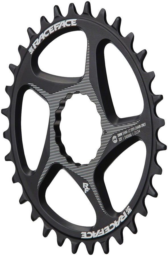 RaceFace Direct Mount Wide Chainring - 34t, DM CINCH, For Shimano 12-Speed HG+ Compatible Chain, Black