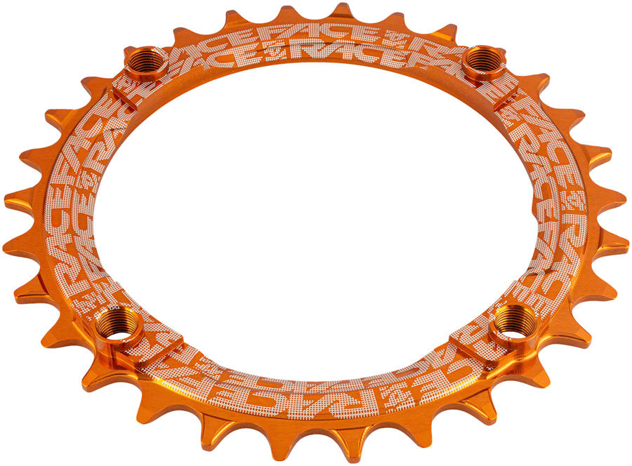 RaceFace 1x Narrow Wide Chainring - 30t, 104 BCD, 10-12-Speed, 7075 Aluminum, Orange MPN: RNW104X30ORA UPC: 821973329888 Chainring Narrow Wide Chainring