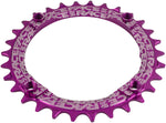 RaceFace 1x Narrow Wide Chainring - 30t, 104 BCD, 10-12 Speed, 7075 Aluminum, Purple MPN: RNW104X30PUR UPC: 821973329895 Chainring Narrow Wide Chainring