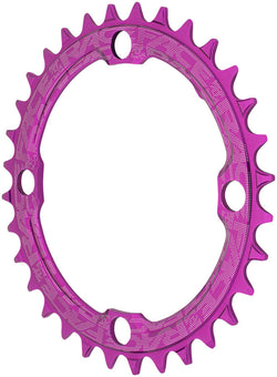 RaceFace 1x Narrow Wide Chainring - 32t, 104 BCD, 10-12 Speed, 7075 Aluminum, Purple MPN: RNW104X32PUR UPC: 821973330655 Chainring Narrow Wide Chainring