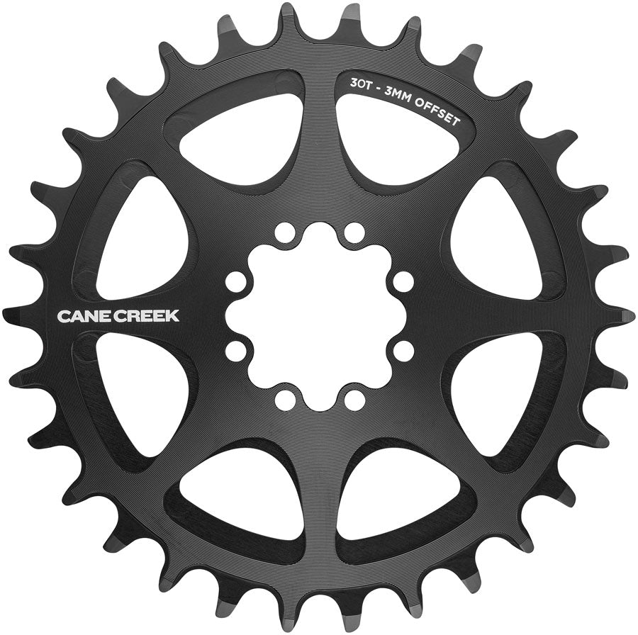Cane Creek Direct Mount Chainring - 30t, 8-Bolt Direct Mount, 3mm Offset, Black MPN: BAI0394 UPC: 840226071398 Direct Mount Chainrings Cane Creek 8-Bolt Direct Mount Chainring