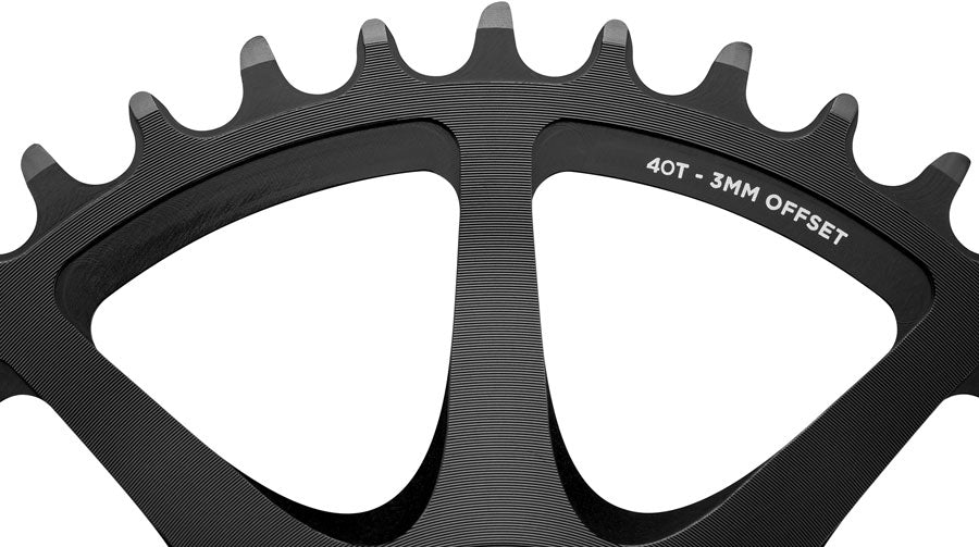 Cane Creek Direct Mount Chainring - 40t, 8-Bolt Direct Mount, 3mm Offset, Black - Direct Mount Chainrings - Cane Creek 8-Bolt Direct Mount Chainring
