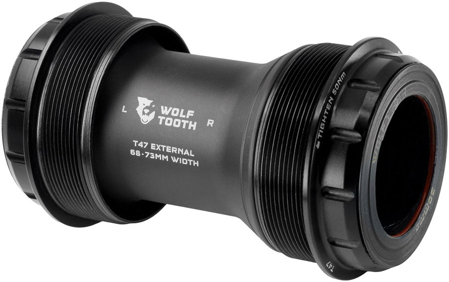 Wolf Tooth T47 External Bottom Bracket - T47 External, 68/73mm, For 30mm Spindle, Black