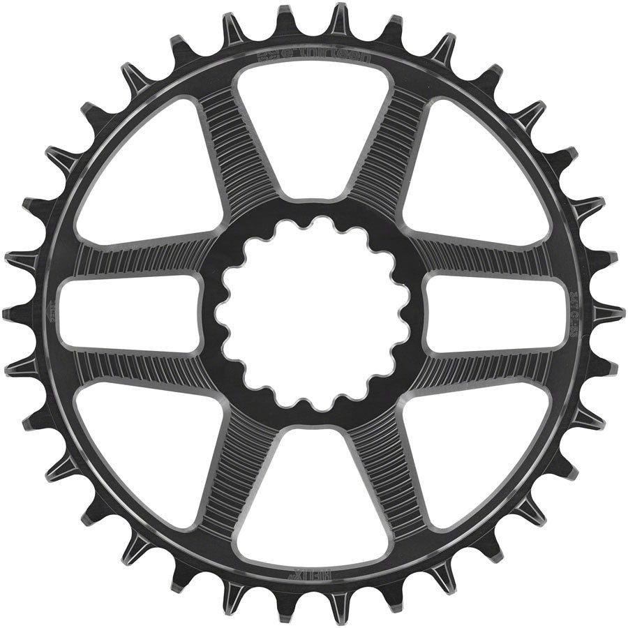 e*thirteen Helix R Chainring - 34t, 11/12-Speed, 52/55mm Flip Flop CL, 3.5mm Offset, e*thirteen DM, Black MPN: CR4HRA-143 Direct Mount Chainrings Helix R e*thirteen Direct Mount Chainring