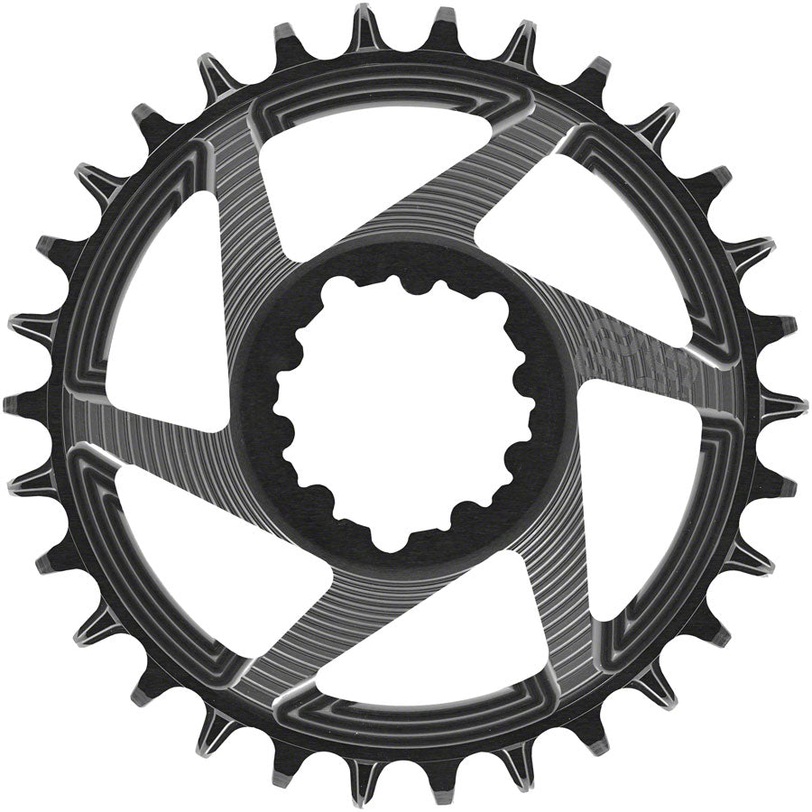 e*thirteen Helix R Chainring - 30t, 11/12-Speed, 3mm Offset, SRAM 3-Bolt DM, Black