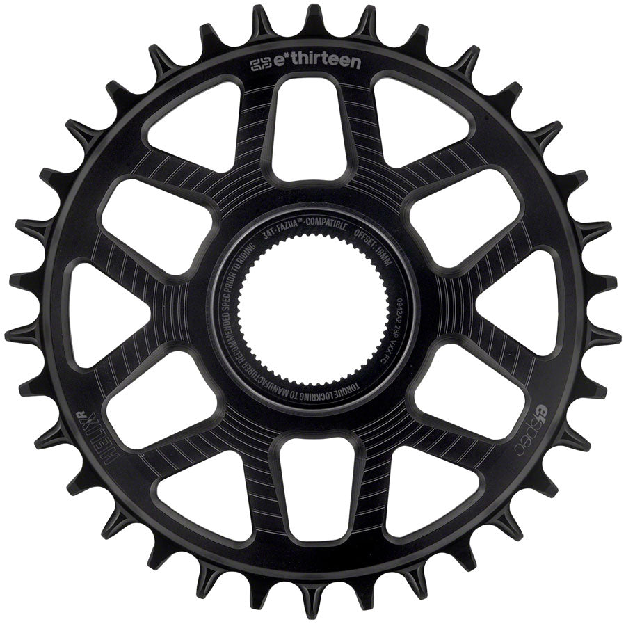 e*thirteen Helix Race e*spec  Chainring - Fazua Ride 60 Direct Mount, 18mm Offset, 34T, 11/12 Speed, Black