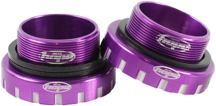 Hope BSA30 Threaded Bottom Bracket - 68/73/83/100/120mm, For 30mm Spindle, Stainless, Purple MPN: BBSS30PU Bottom Brackets Threaded Bottom Bracket