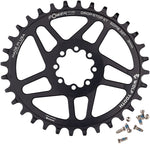 Wolf Tooth Elliptical Direct Mount Chainring - 32t, SRAM 8-Bolt DM, 3mm Offset, Drop-Stop ST, Requires HG+ Chain, Black MPN: SDM8-V-S-03P-32 UPC: 810159402835 Direct Mount Chainrings Elliptical 8-Bolt Direct Mount Chainring for Hyperglide+ Chain