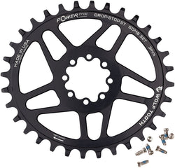 Wolf Tooth Elliptical Direct Mount Chainring - 32t, SRAM 8-Bolt DM, 3mm Offset, Drop-Stop ST, Requires HG+ Chain, Black MPN: SDM8-V-S-03P-32 UPC: 810159402835 Direct Mount Chainrings Elliptical 8-Bolt Direct Mount Chainring for Hyperglide+ Chain