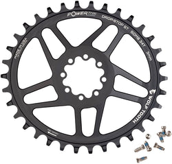 Wolf Tooth Elliptical Direct Mount Chainring - 34t, SRAM 8-Bolt DM, 3mm Offset, Drop-Stop ST, Requires HG+ Chain, Black MPN: SDM8-V-S-03P-34 UPC: 810159402842 Direct Mount Chainrings Elliptical 8-Bolt Direct Mount Chainring for Hyperglide+ Chain