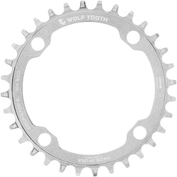 Wolf Tooth 104 BCD Chainring - 30t, 104 BCD, 4-Bolt, Drop-Stop B, Raw Silver MPN: 10430-B-PLT UPC: 810159402095 Chainring 104 BCD Chainrings