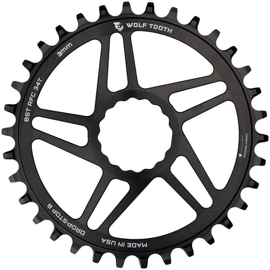 Wolf Tooth Direct Mount Chainring - 34t, RaceFace/Easton CINCH Direct Mount, Drop-Stop B, For Boost Cranks, 3mm Offset,