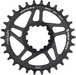 Wolf Tooth Direct Mount Chainring - 30t, SRAM Direct Mount, Drop-Stop B, For BB30 Short Spindle Cranksets, 0mm Offset, MPN: BB3030-B UPC: 810006807905 Direct Mount Chainrings SRAM 3-Bolt Direct Mount Chainrings