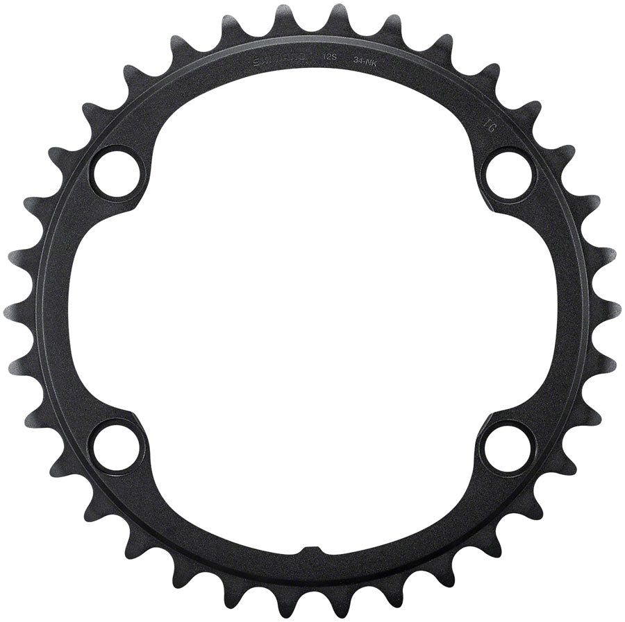 Shimano Ultegra FC-R8100 12-Speed Chainring - 34t, Asymmetric 110 BCD, Black, NK MPN: Y0NG34000 UPC: 192790168029 Chainring Ultegra FC-R8100 12-Speed Chainring