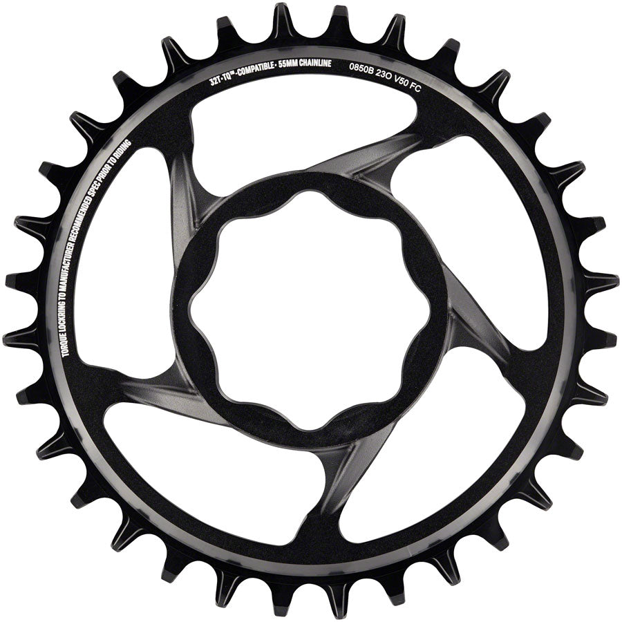 e*thirteen e*spec Direct Mount Chainring - 32t, 11/12 Speed, For TQ CL55, Black - eBike Chainrings and Sprockets - e*spec Aluminum TQ CL55 Chainring