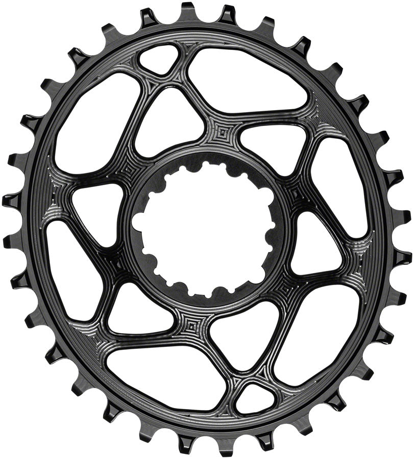 absoluteBLACK Oval Narrow-Wide Direct Mount Chainring - 32t, SRAM 3-Bolt Direct Mount, 3mm Offset, Black MPN: SROVBOOST32BK Direct Mount Chainrings Oval Direct Mount Chainring for SRAM 3-Bolt Cranks