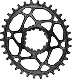 absoluteBLACK Oval Narrow-Wide Direct Mount Chainring - 34t, SRAM 3-Bolt Direct Mount, 3mm Offset, Black MPN: SROVBOOST34BK Direct Mount Chainrings Oval Direct Mount Chainring for SRAM 3-Bolt Cranks