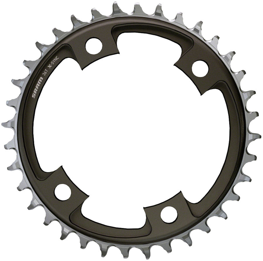 SRAM 42 Tooth 107mm BCD x 4-Bolt 1x12-Speed X-Sync Chainring, Blast Black MPN: 00.6218.014.009 UPC: 710845825682 Chainring X-Sync Road Chainring