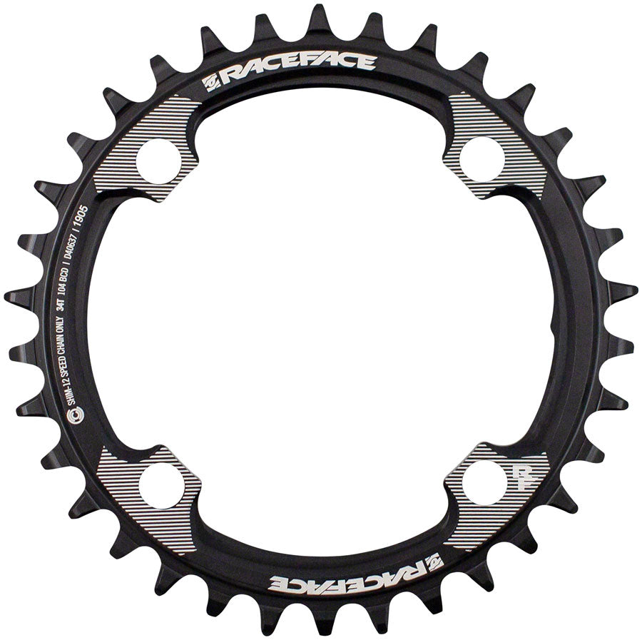 りなりっち11 RaceFace 1x 104 BCD Hyperglide+ Chainring - 34t, 104 BCD, 4-Bolt