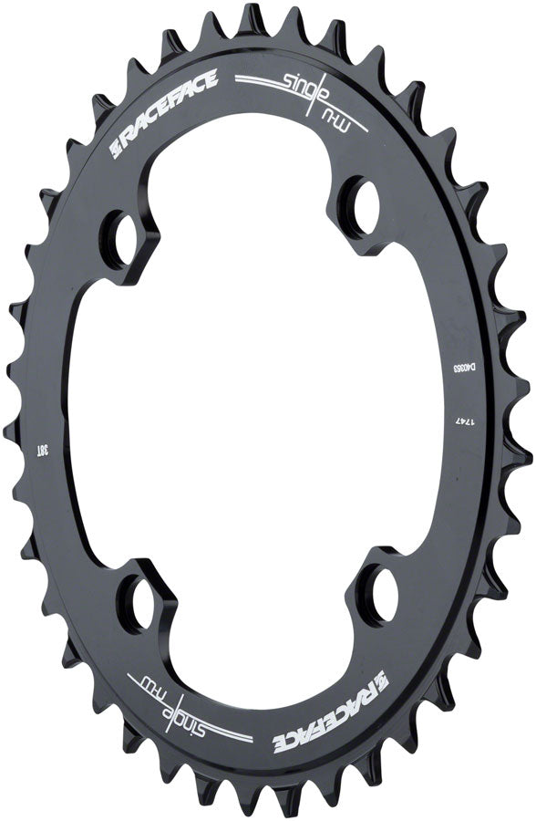RaceFace Narrow Wide Chainring: 104mm BCD, 34t, Black Chainring