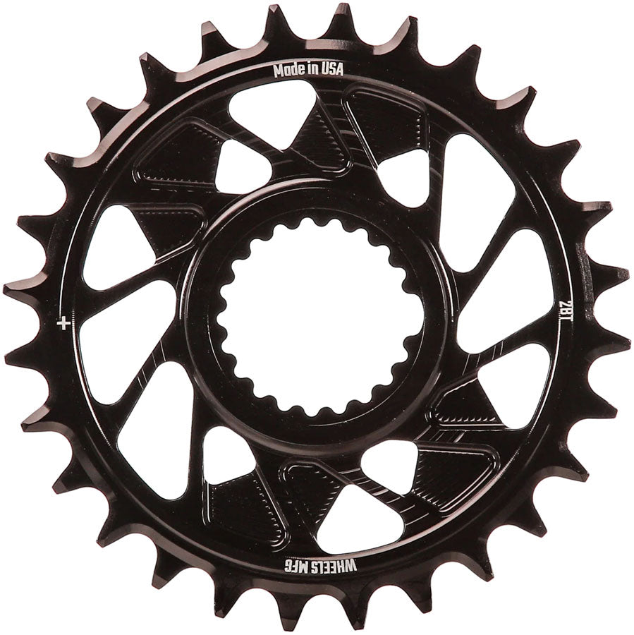 Wheels Manufacturing Direct Mount Chainring - 28t, Shimano Direct Mount, 1.5mm Outboard Offset, HG+ Chain Compatible,