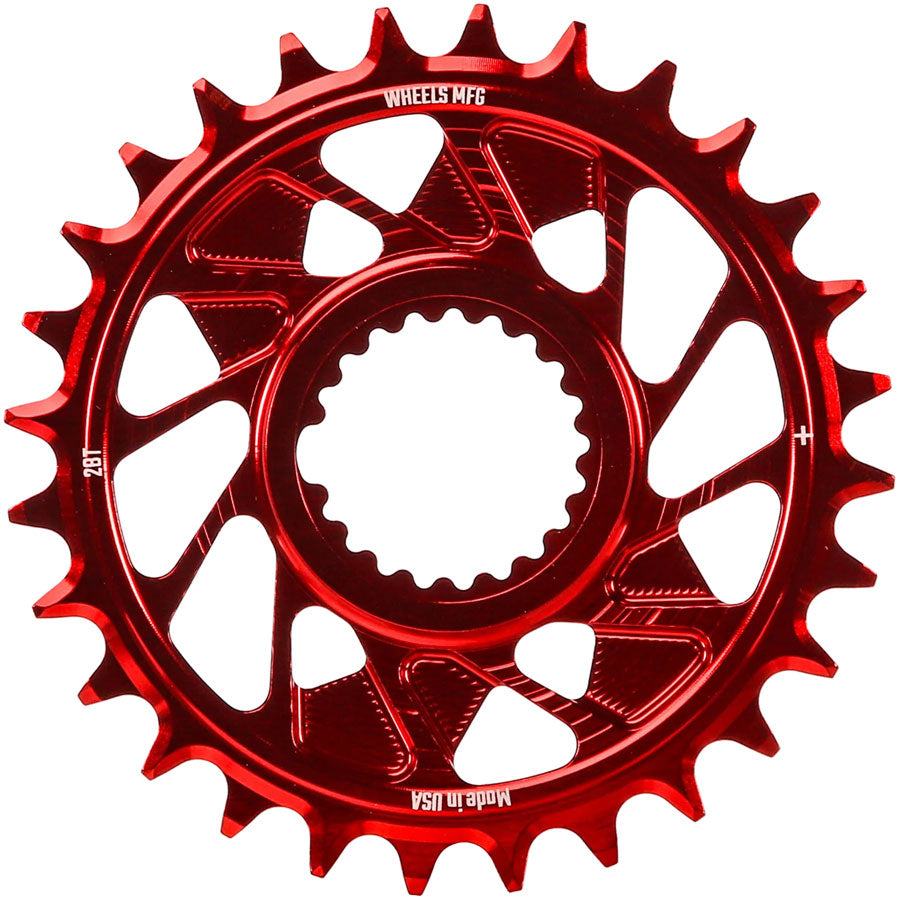 Wheels Manufacturing Direct Mount Chainring - 28t, Shimano Direct Mount, 1.5mm Outboard Offset, HG+ Chain Compatible, MPN: CR-SH12+15-28-1 UPC: 810124714642 Direct Mount Chainrings Shimano Direct Mount Hyperglide+ Chain Compatible Chainring