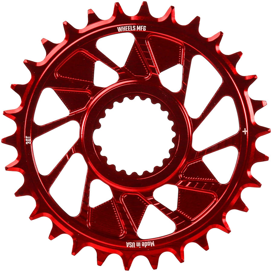 Wheels Manufacturing Direct Mount Chainring - 30t, Shimano Direct Mount, 1.5mm Outboard Offset, HG+ Chain Compatible,