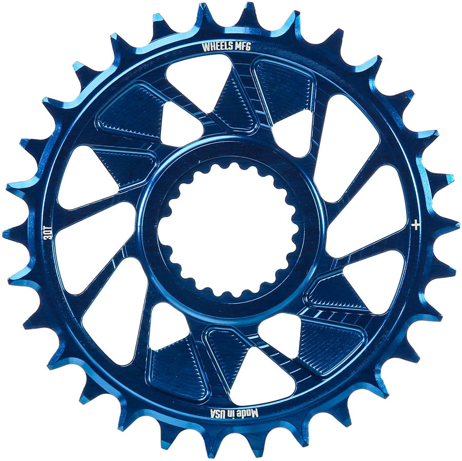 Wheels Manufacturing Direct Mount Chainring - 30t, Shimano Direct Mount, 1.5mm Outboard Offset, HG+ Chain Compatible,