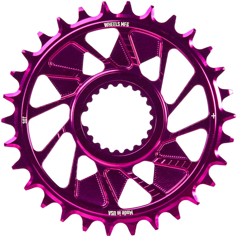 Wheels Manufacturing Direct Mount Chainring - 30t, Shimano Direct Mount, 1.5mm Outboard Offset, HG+ Chain Compatible,