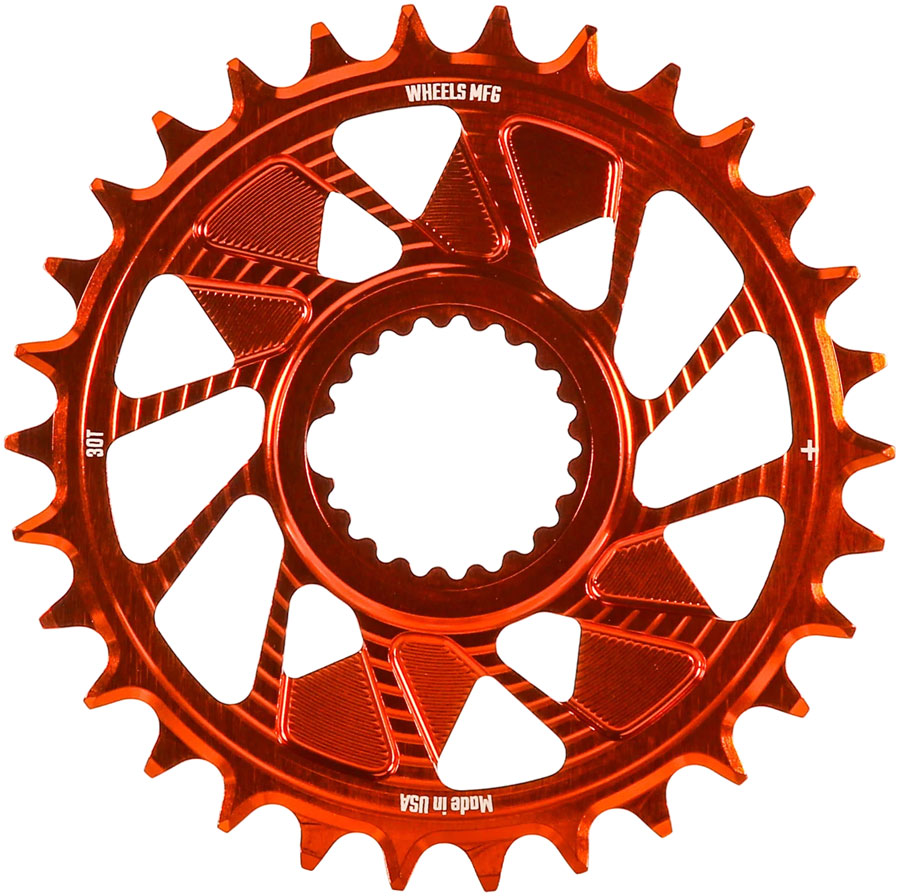 Wheels Manufacturing Direct Mount Chainring - 30t, Shimano Direct Mount, 1.5mm Inboard Offset, HG+ Chain Compatible,