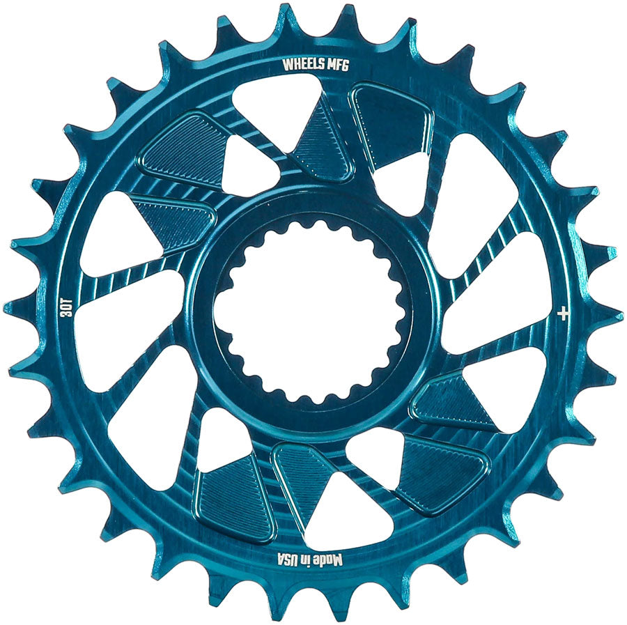 Wheels Manufacturing Direct Mount Chainring - 30t, Shimano Direct Mount, 1.5mm Inboard Offset, HG+ Chain Compatible,