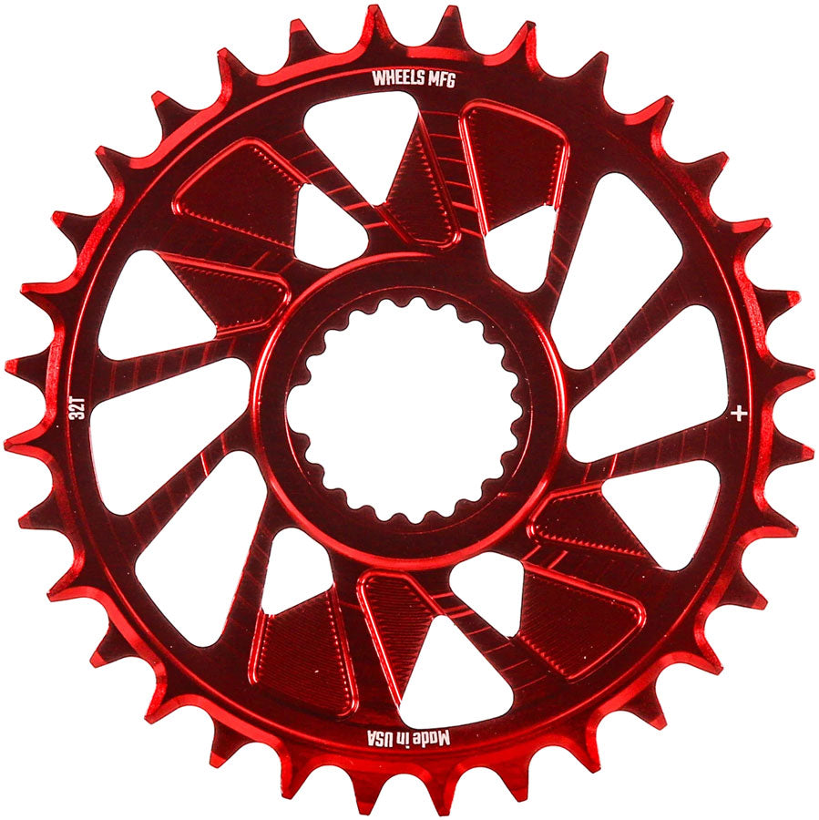 Wheels Manufacturing Direct Mount Chainring - 32t, Shimano Direct Mount, 1.5mm Outboard Offset, HG+ Chain Compatible,