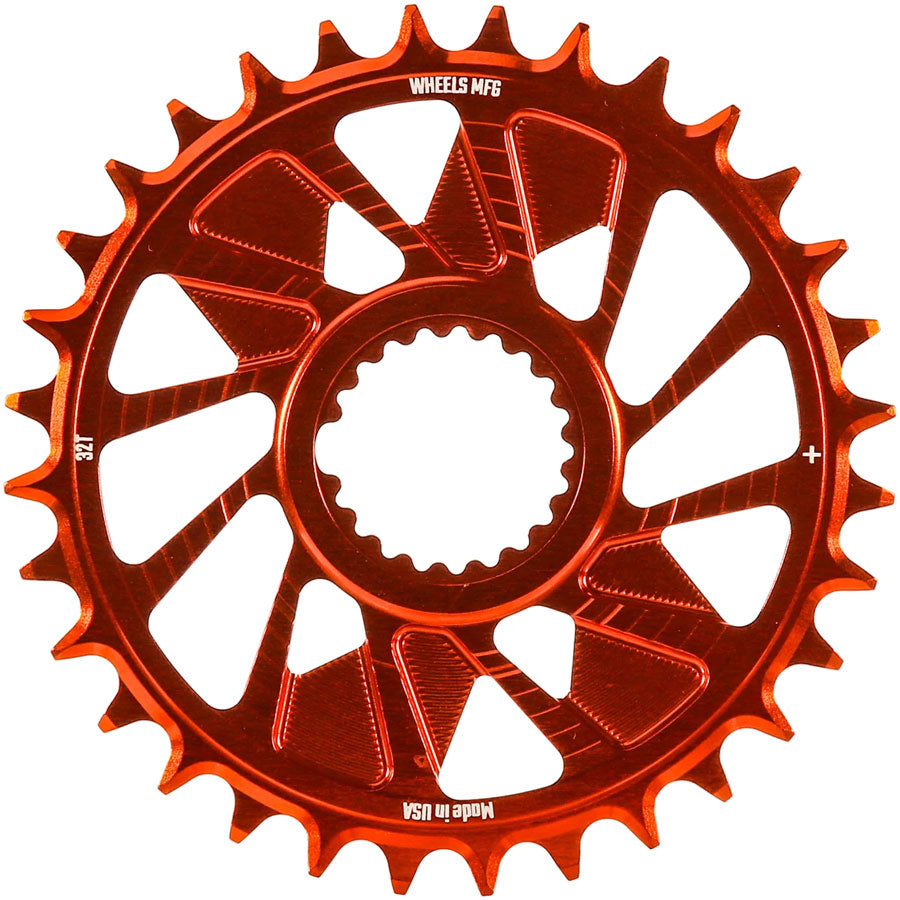 Wheels Manufacturing Direct Mount Chainring - 32t, Shimano Direct Mount, 1.5mm Outboard Offset, HG+ Chain Compatible,