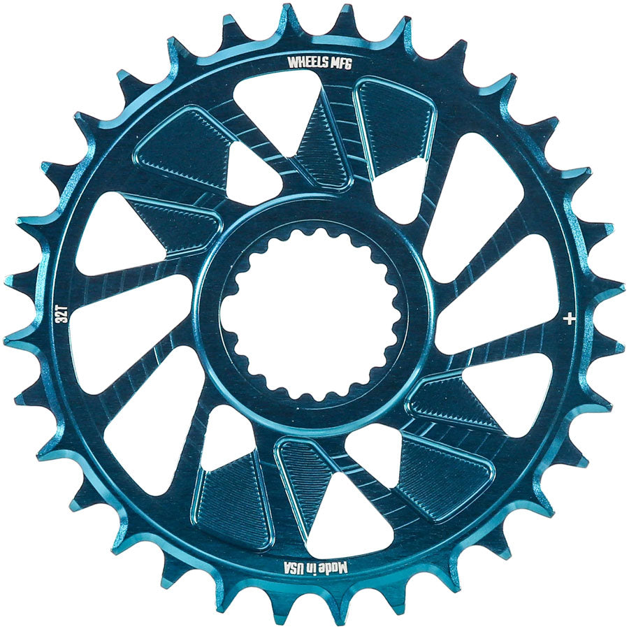 Wheels Manufacturing Direct Mount Chainring - 32t, Shimano Direct Mount, 1.5mm Outboard Offset, HG+ Chain Compatible,