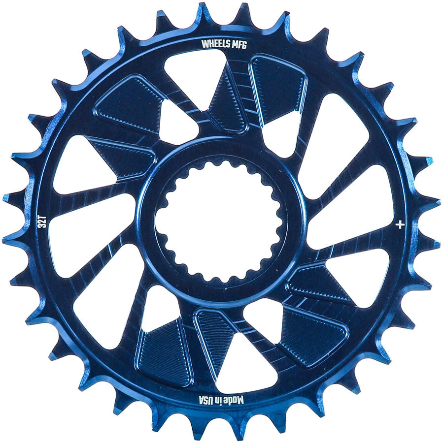 Wheels Manufacturing Direct Mount Chainring - 32t, Shimano Direct Mount, 1.5mm Outboard Offset, HG+ Chain Compatible,