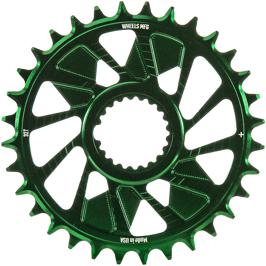 Wheels Manufacturing Direct Mount Chainring - 32t, Shimano Direct Mount, 1.5mm Outboard Offset, HG+ Chain Compatible,