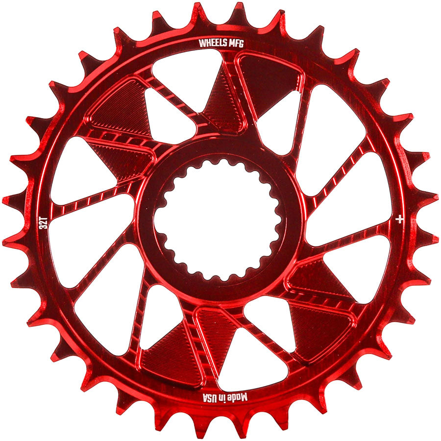 Wheels Manufacturing Direct Mount Chainring - 32t, Shimano Direct Mount, 1.5mm Inboard Offset, HG+ Chain Compatible, Red MPN: CR-SH1215-32-1 UPC: 810124714994 Direct Mount Chainrings Shimano Direct Mount Hyperglide+ Chain Compatible Chainring