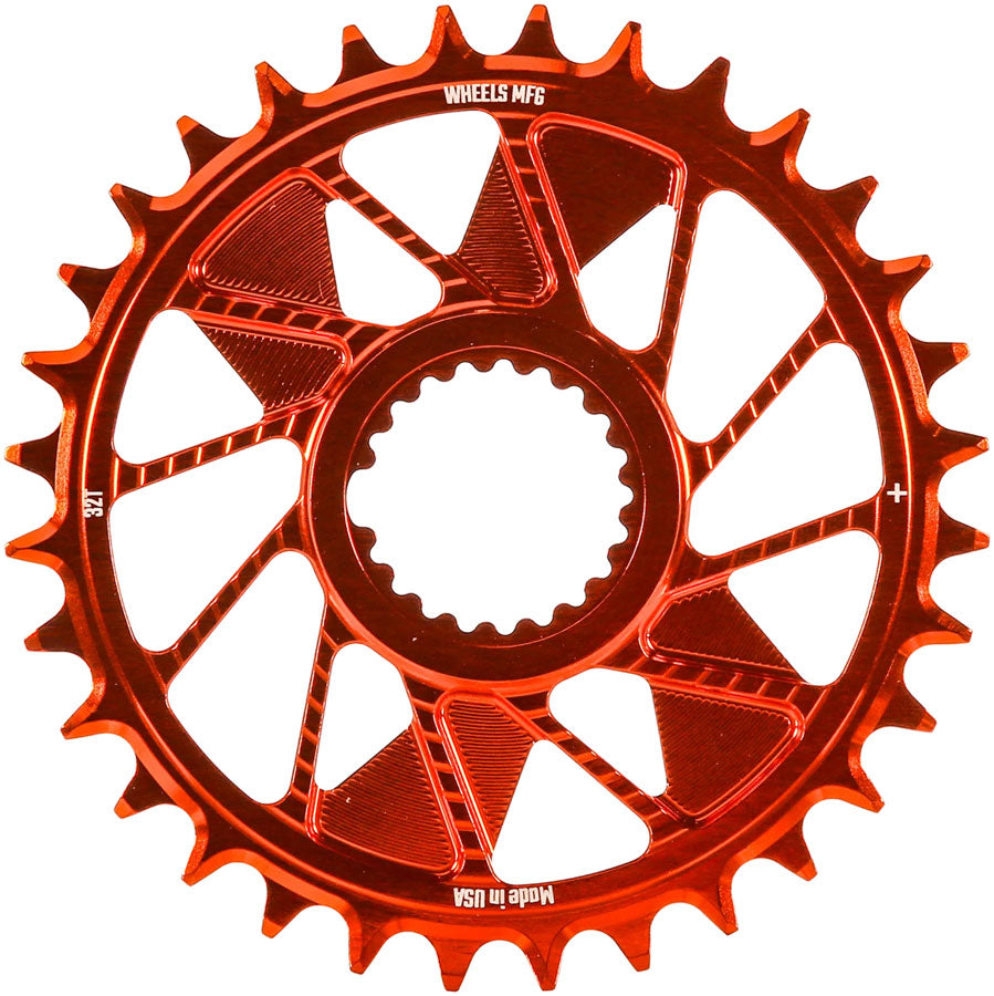 Wheels Manufacturing Direct Mount Chainring - 32t, Shimano Direct Mount, 1.5mm Inboard Offset, HG+ Chain Compatible,
