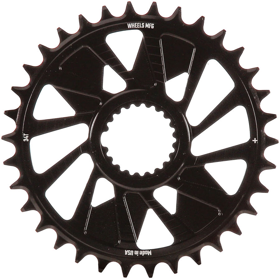 Wheels Manufacturing Direct Mount Chainring - 34t, Shimano Direct Mount, 1.5mm Outboard Offset, HG+ Chain Compatible, MPN: CR-SH12+15-34-0 UPC: 810124714840 Direct Mount Chainrings Shimano Direct Mount Hyperglide+ Chain Compatible Chainring