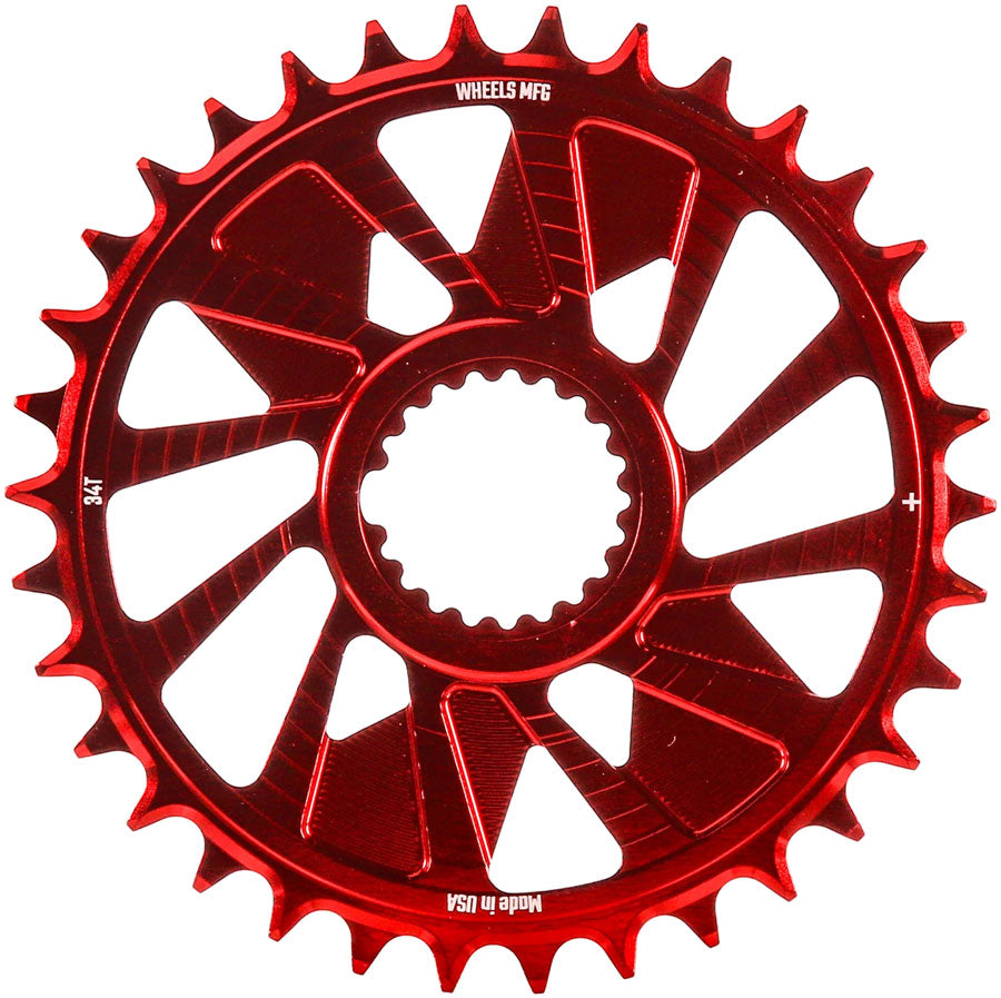 Wheels Manufacturing Direct Mount Chainring - 34t, Shimano Direct Mount, 1.5mm Outboard Offset, HG+ Chain Compatible, MPN: CR-SH12+15-34-1 UPC: 810124714857 Direct Mount Chainrings Shimano Direct Mount Hyperglide+ Chain Compatible Chainring