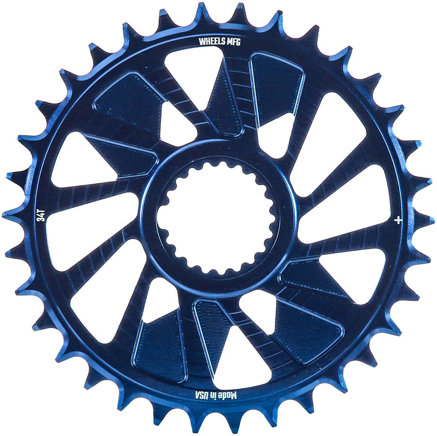 Wheels Manufacturing Direct Mount Chainring - 34t, Shimano Direct Mount, 1.5mm Outboard Offset, HG+ Chain Compatible, MPN: CR-SH12+15-34-6 UPC: 810124714888 Direct Mount Chainrings Shimano Direct Mount Hyperglide+ Chain Compatible Chainring