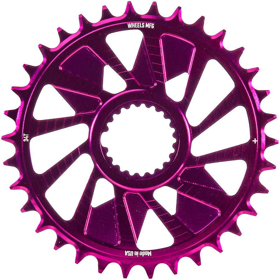 Wheels Manufacturing Direct Mount Chainring - 34t, Shimano Direct Mount, 1.5mm Outboard Offset, HG+ Chain Compatible, MPN: CR-SH12+15-34-7 UPC: 810124714895 Direct Mount Chainrings Shimano Direct Mount Hyperglide+ Chain Compatible Chainring