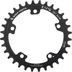 Wolf Tooth CAMO Aluminum Chainring - 32t, Wolf Tooth CAMO Mount, Drop-Stop ST, Requires 12-Speed HG+ Chain, Black - Direct Mount Chainrings - CAMO Aluminum Hyperglide+ Chainrings